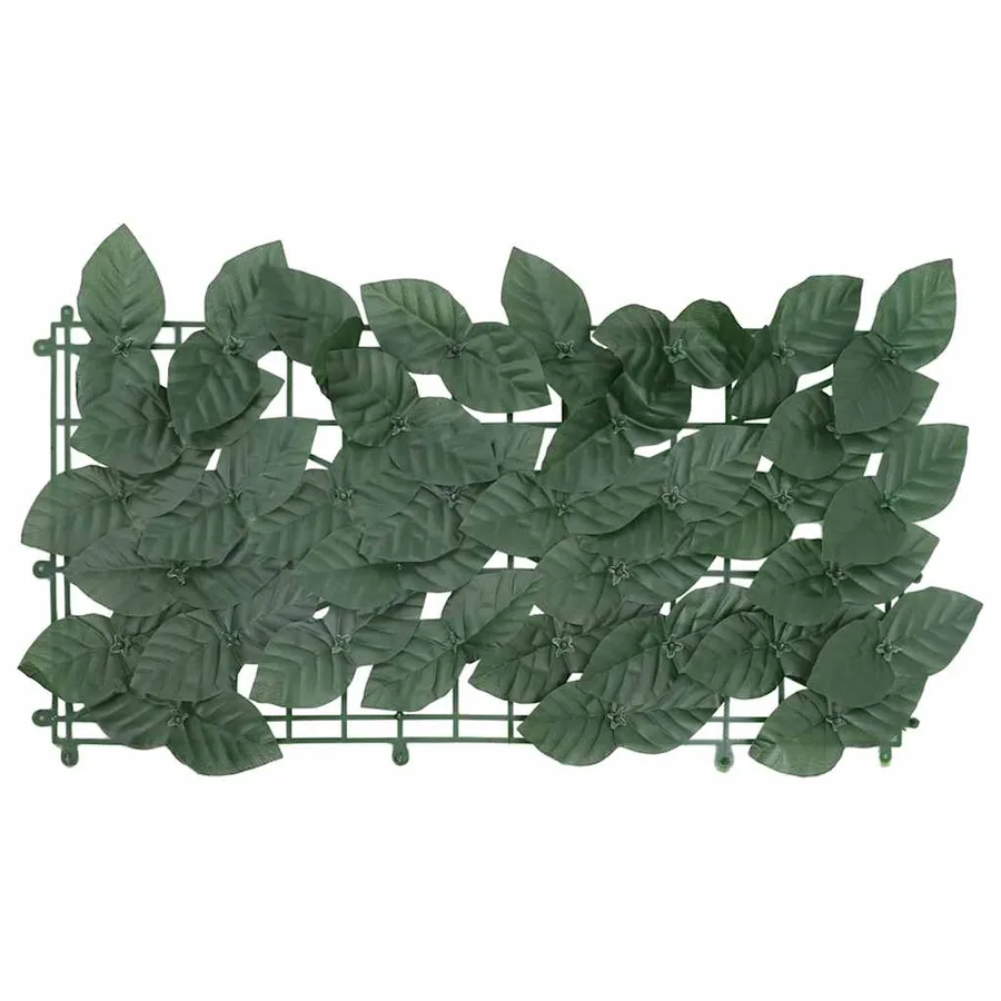 Écran de balcon avec feuilles vert foncé 600x100 cm - 2