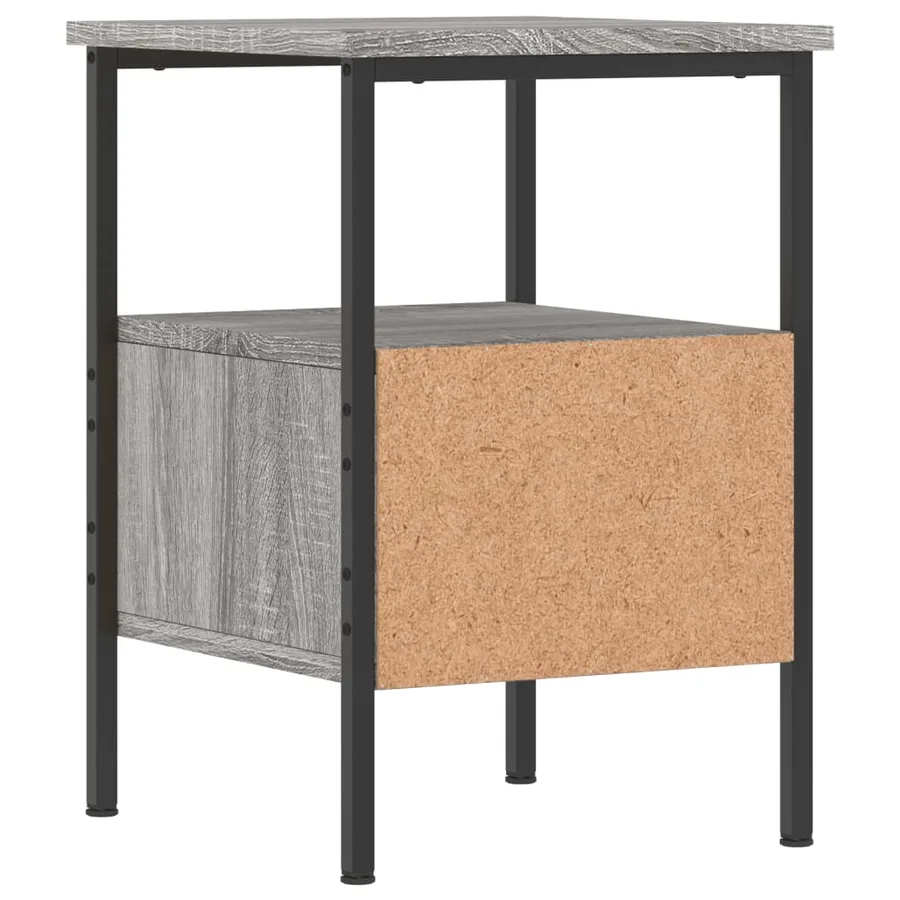 Table de chevet sonoma gris 34x36x50 cm bois d'ingénierie - 8