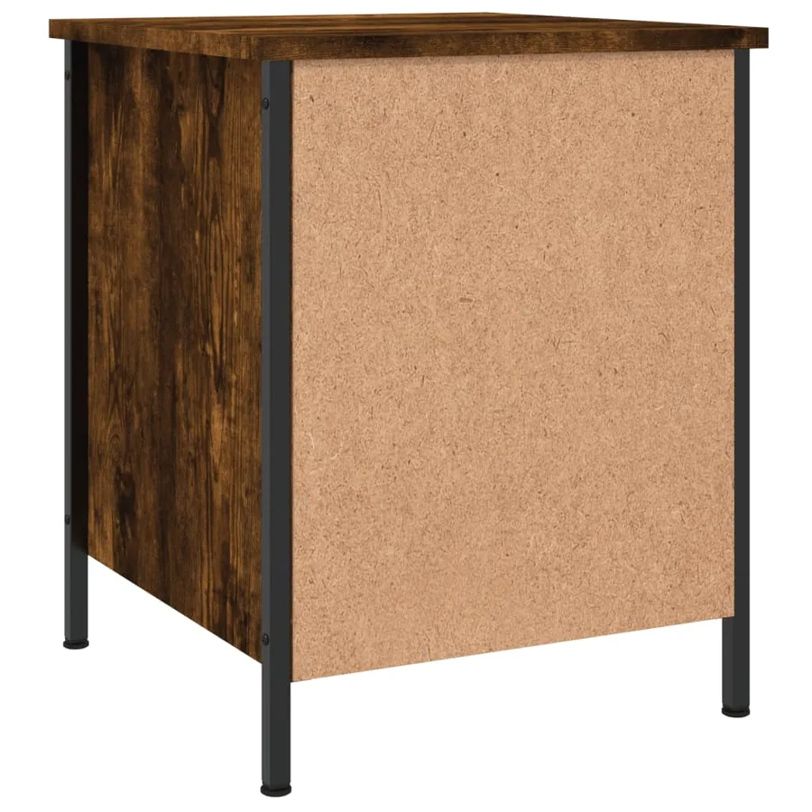 Tables de chevet 2 pcs chêne fumé 40x42x50 cm bois ingénierie - 9