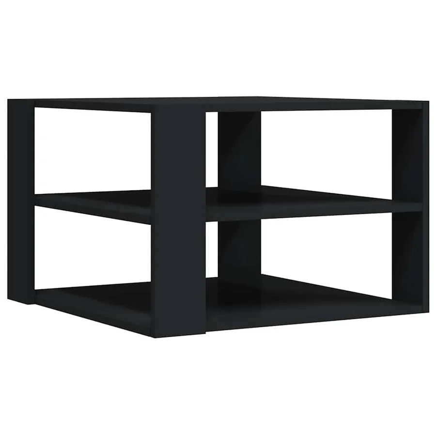 Table basse noir 58x58x40 cm bois d'ingénierie - 5