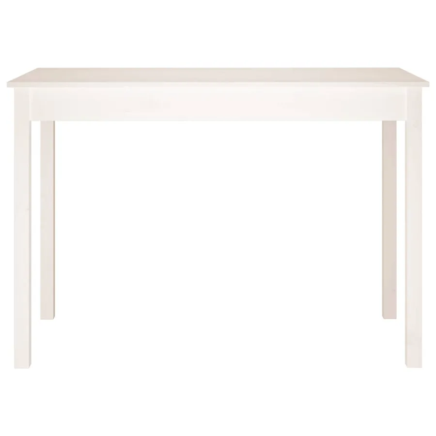Table à manger Blanc 110x55x75 cm Bois massif de pin - 3