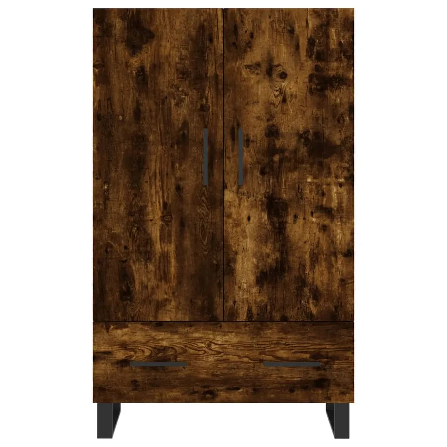 Buffet haut chêne fumé 69,5x31x115 cm bois d'ingénierie - 6