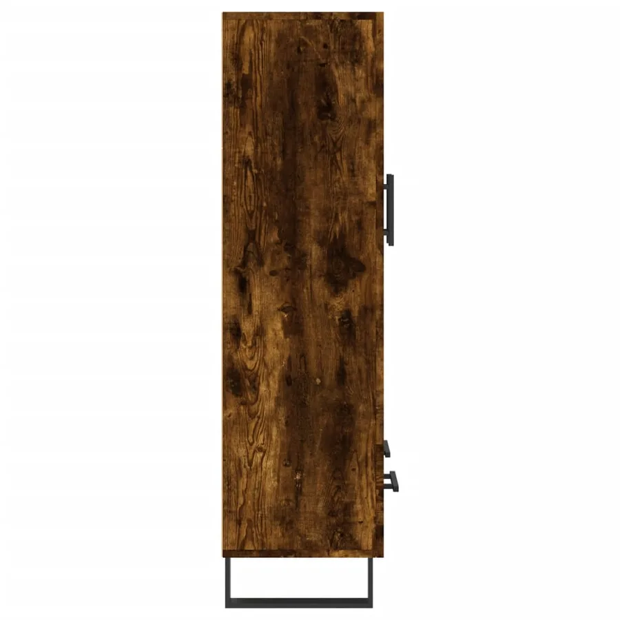 Buffet haut chêne fumé 69,5x31x115 cm bois d'ingénierie - 7