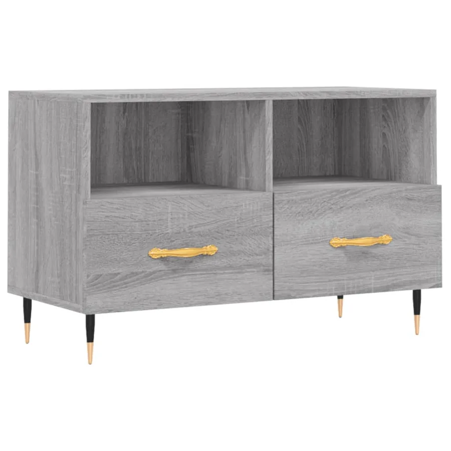 Meuble TV Sonoma gris 80x36x50 cm Bois d'ingénierie - 2