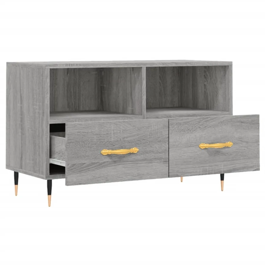 Meuble TV Sonoma gris 80x36x50 cm Bois d'ingénierie - 6