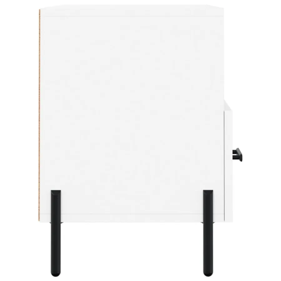 Meuble TV Blanc 80x36x50 cm Bois d'ingénierie - 7