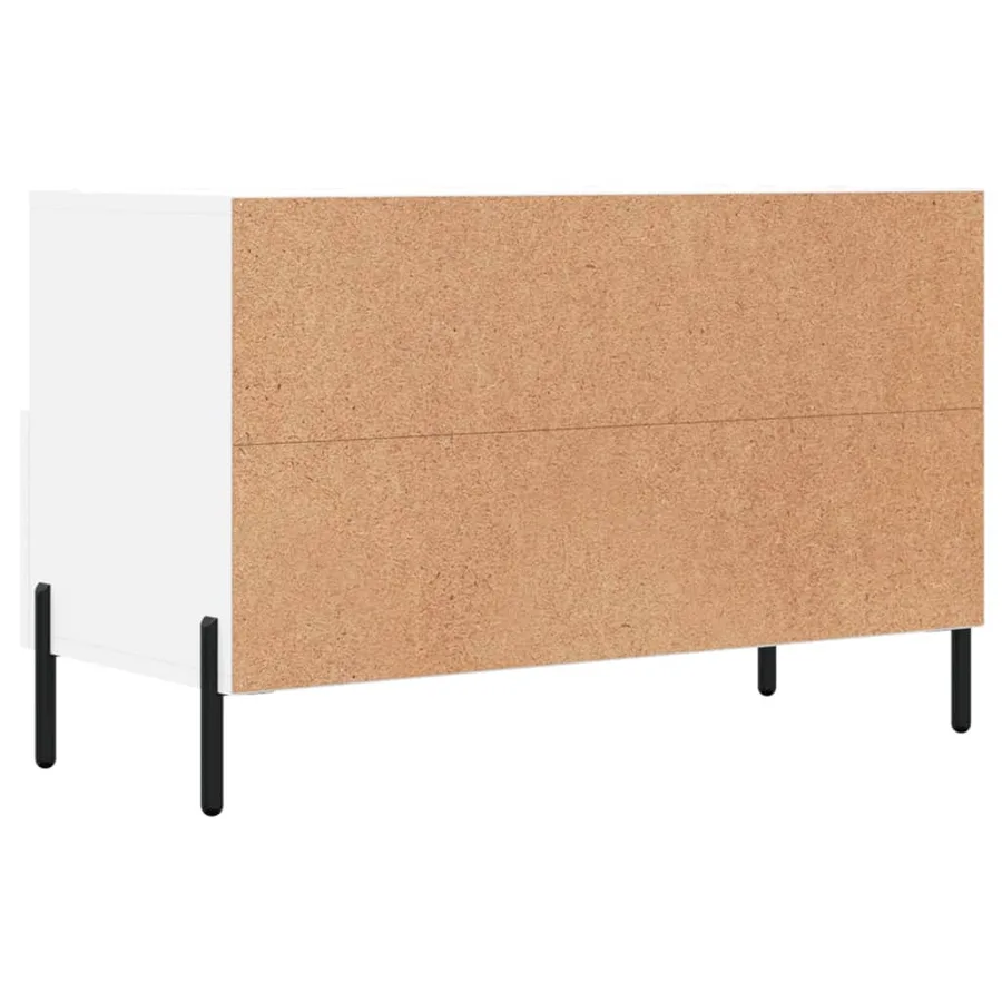 Meuble TV Blanc 80x36x50 cm Bois d'ingénierie - 8