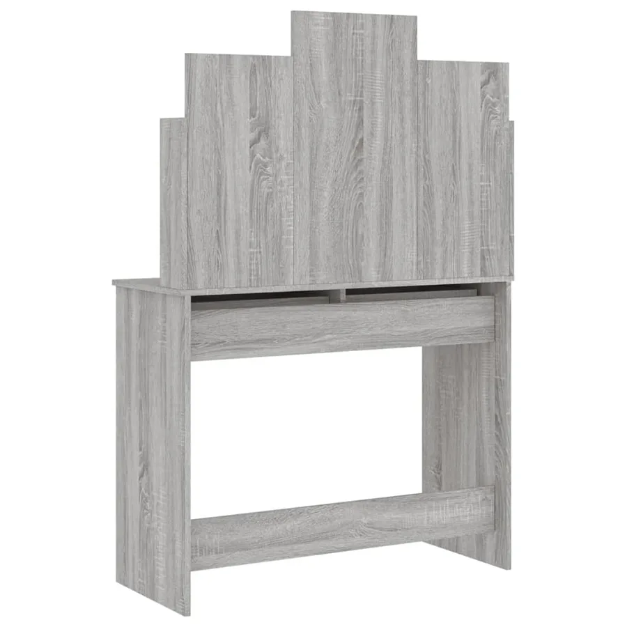 Coiffeuse avec miroir sonoma gris 96x39x142 cm - 7