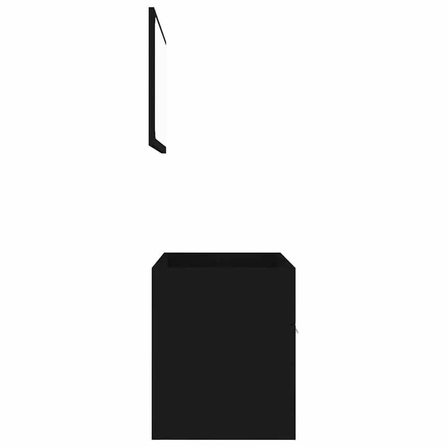 Ensemble de meubles salle de bain 2 pcs Noir Bois d'ingénierie - 7