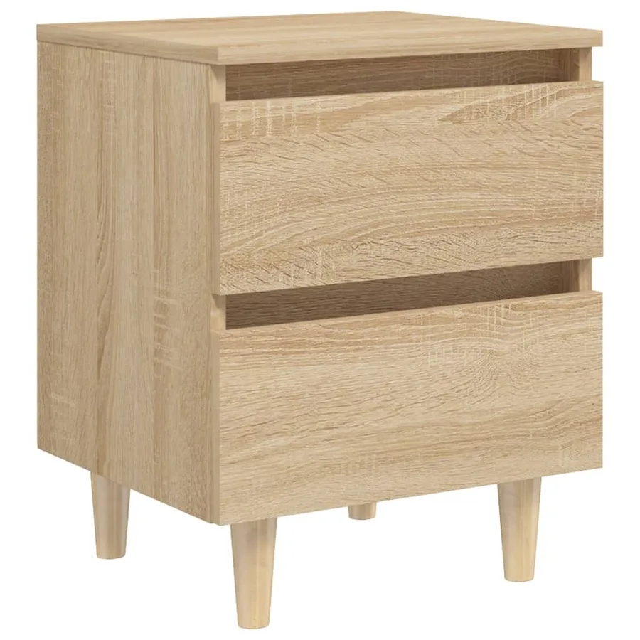 Table de chevet avec pieds en pin Chêne sonoma 40x35x50 cm - 2