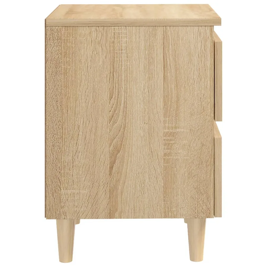 Table de chevet avec pieds en pin Chêne sonoma 40x35x50 cm - 4