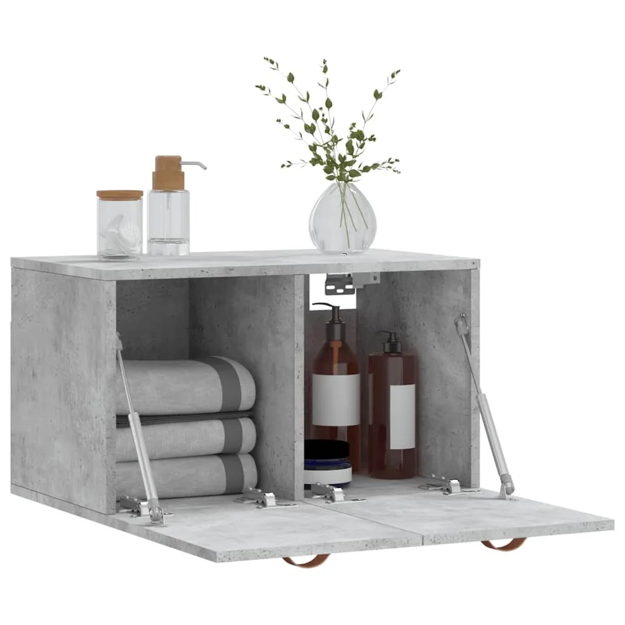 Armoire murale Gris béton 60x36,5x35 cm Bois d'ingénierie - 10