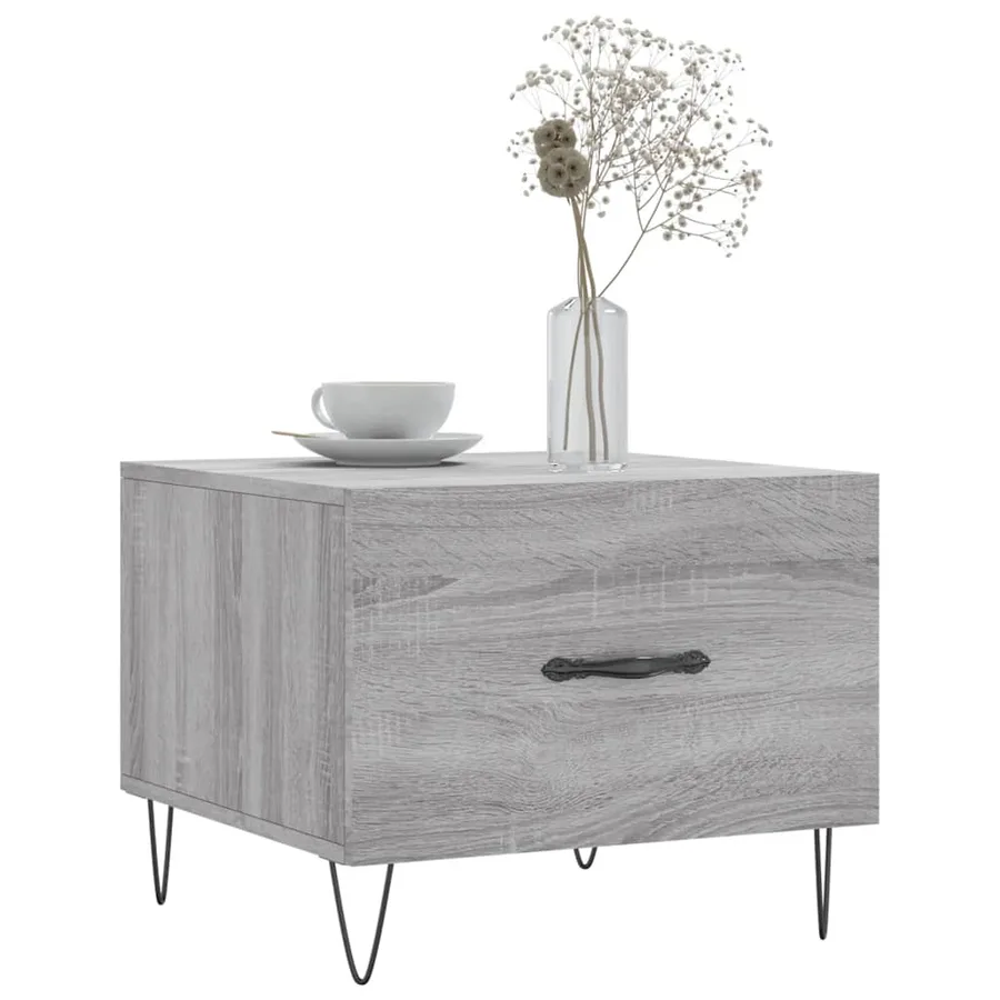 Tables basses 2 pcs sonoma gris 50x50x40 cm bois d'ingénierie - 3