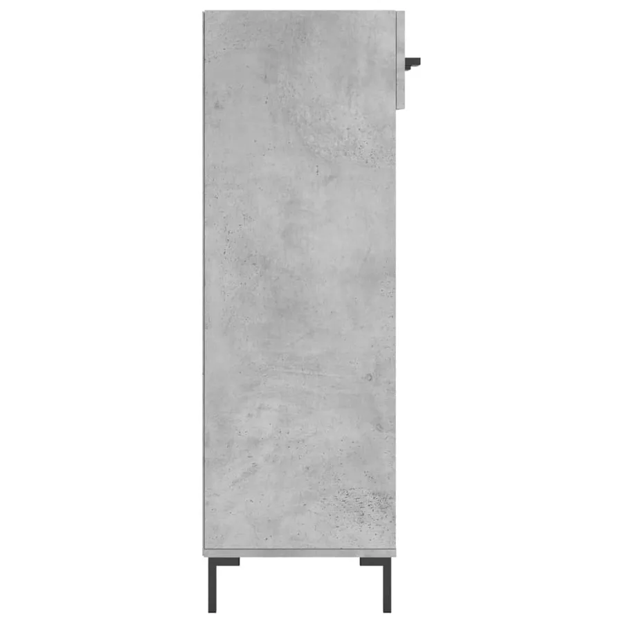 Armoire à chaussures gris béton 60x35x105 cm bois d'ingénierie - 7