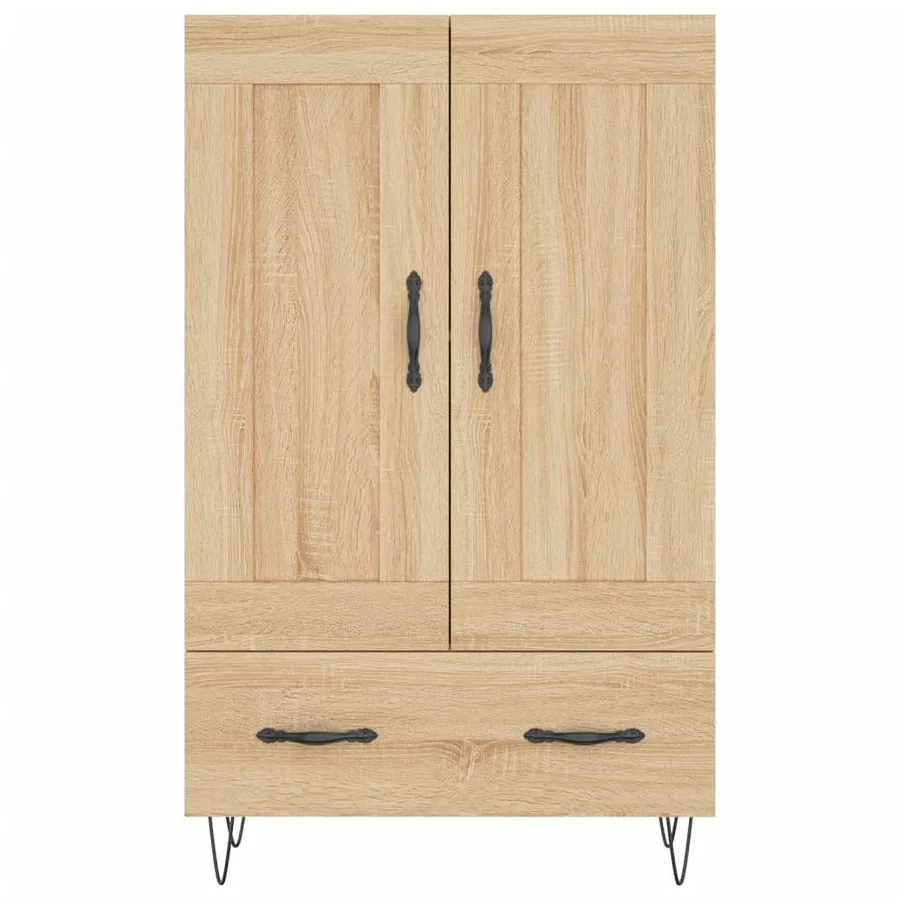 Buffet haut chêne sonoma 69,5x31x115 cm bois d'ingénierie - 5