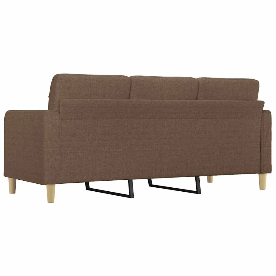 Canapé à 3 places Marron 180 cm Tissu - 5