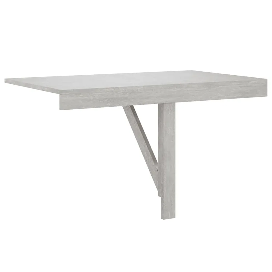 Table murale pliable Gris béton 100x60x56 cm Bois d'ingénierie - 7