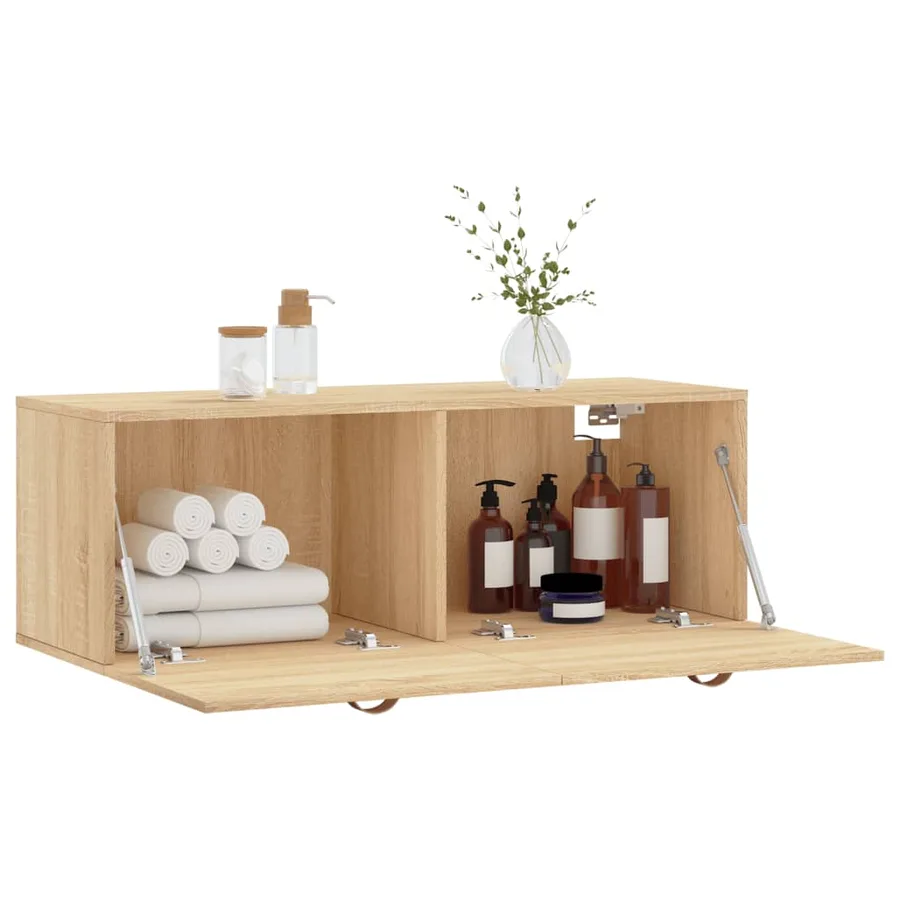 Armoire murale chêne sonoma 100x36,5x35 cm bois d'ingénierie - 10