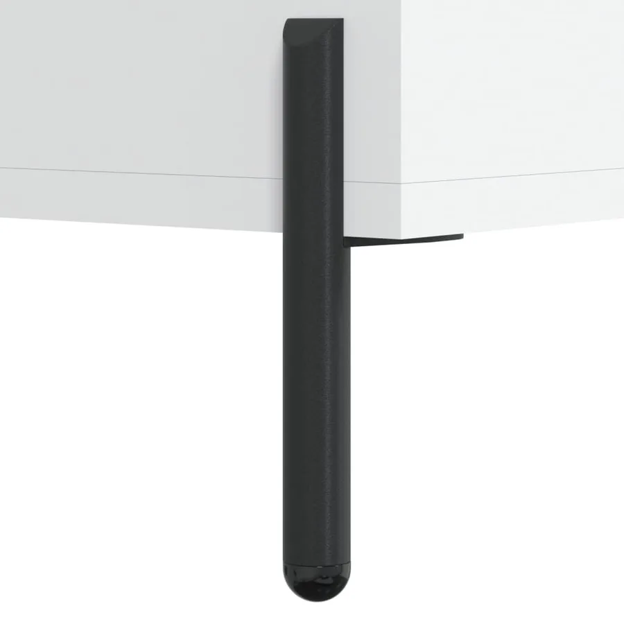 Buffet haut blanc 69,5x31x115 cm bois d'ingénierie - 11
