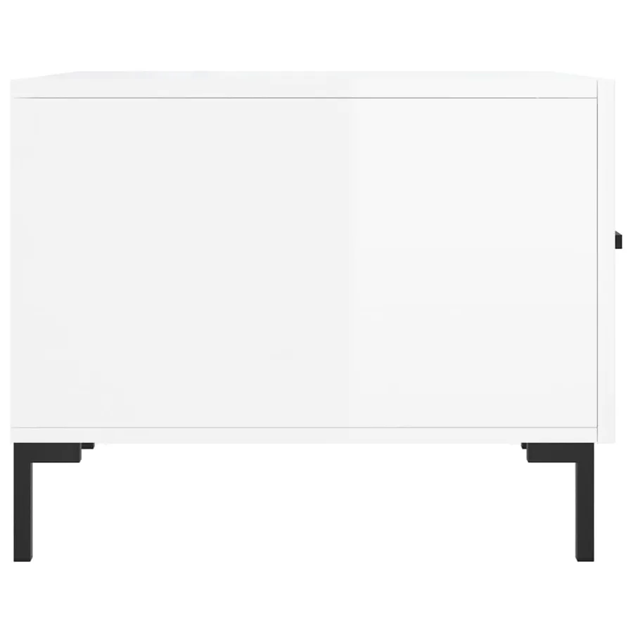 Tables basses 2 pcs blanc brillant 50x50x40cm bois d'ingénierie - 8