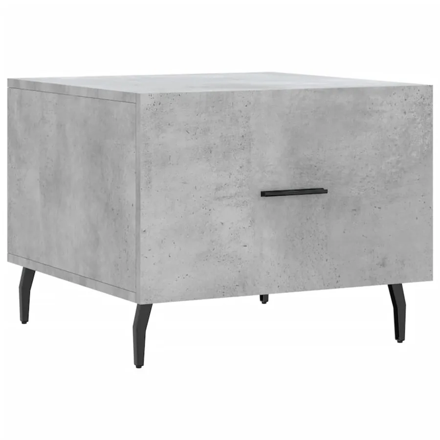 Table basse gris béton 50x50x40 cm bois d'ingénierie - 2