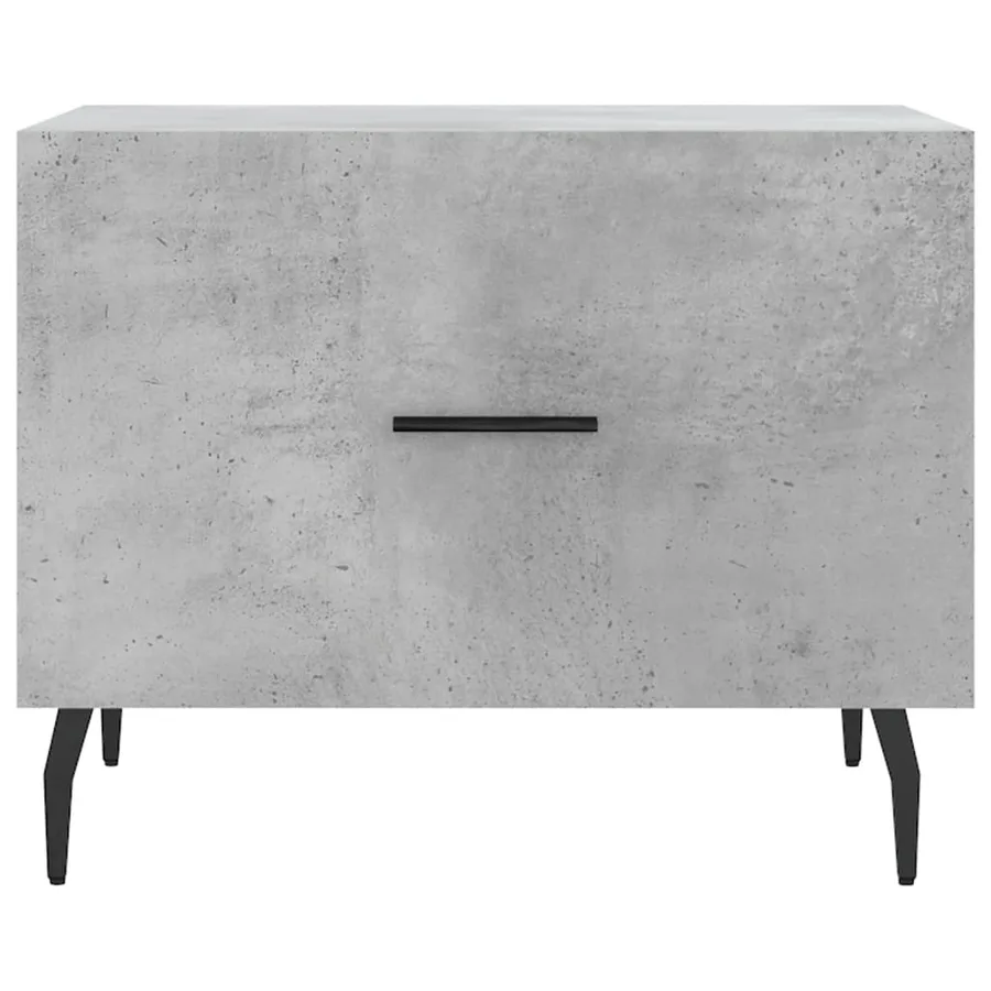 Table basse gris béton 50x50x40 cm bois d'ingénierie - 5