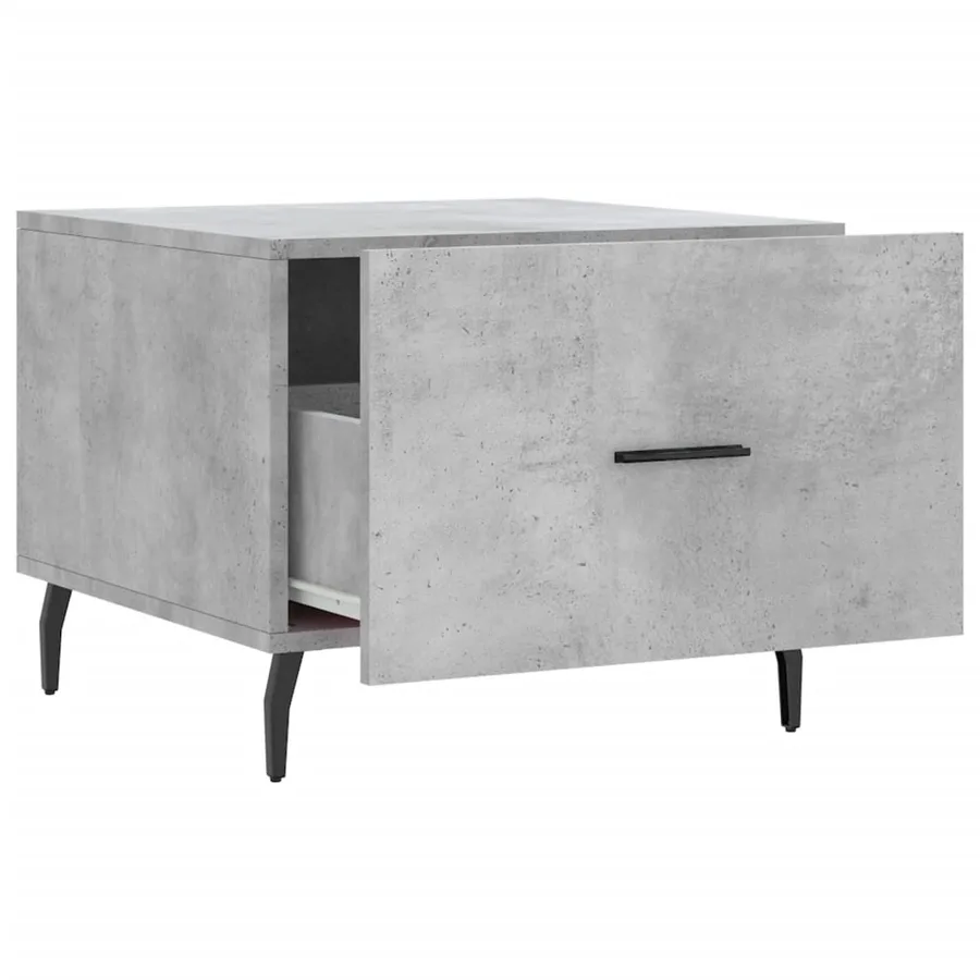 Table basse gris béton 50x50x40 cm bois d'ingénierie - 6