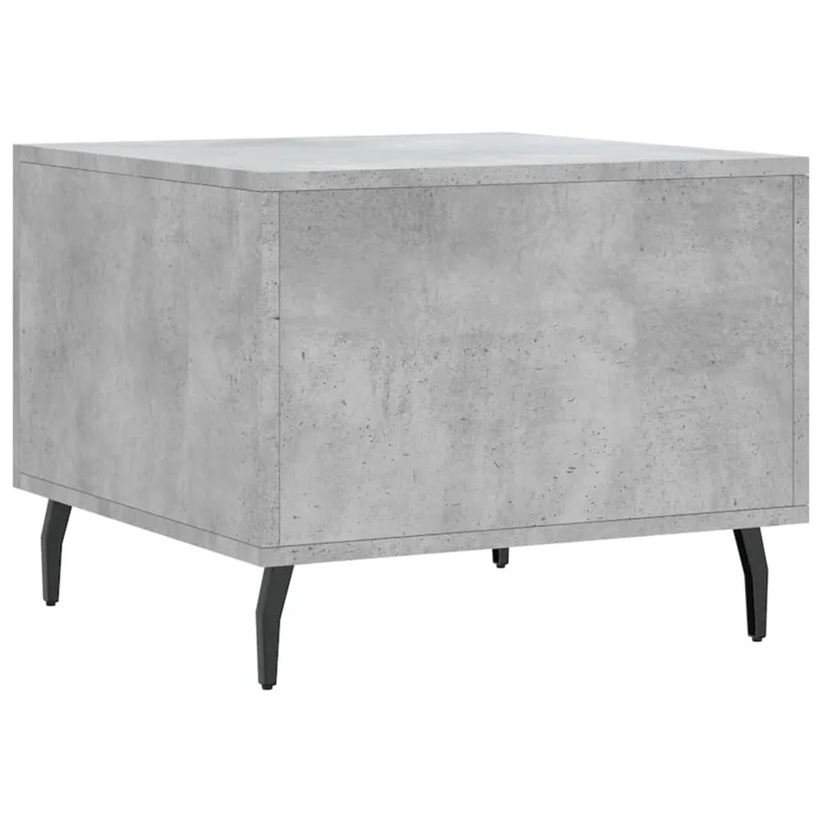 Table basse gris béton 50x50x40 cm bois d'ingénierie - 8