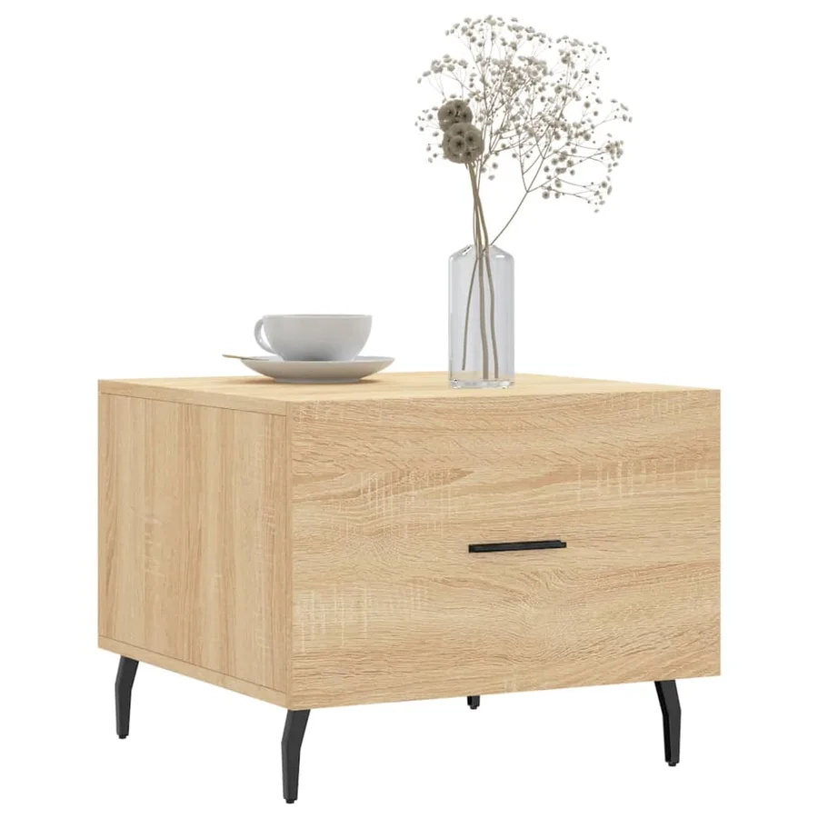 Table basse Chêne sonoma 50x50x40 cm Bois d'ingénierie - 3