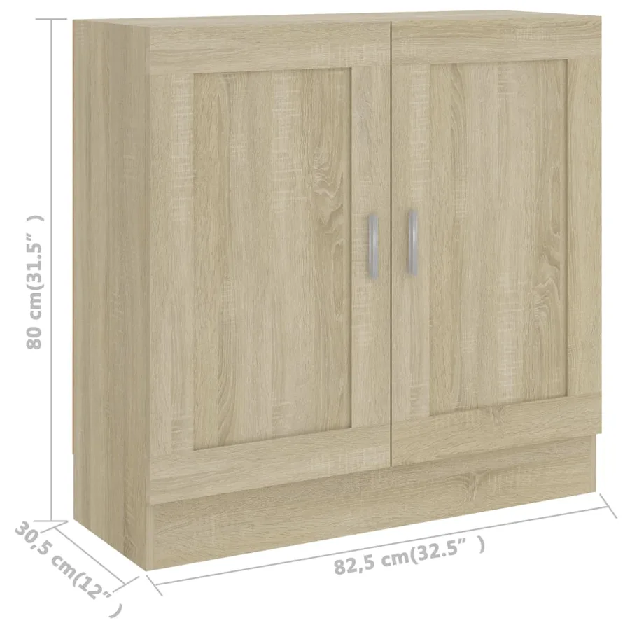 Bibliothèque Chêne sonoma 82,5x30,5x80 cm Bois d'ingénierie - 8