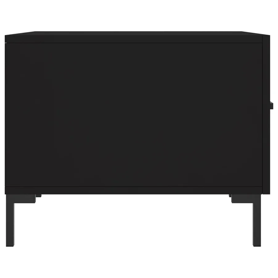 Table basse Noir 50x50x40 cm Bois d'ingénierie - 7
