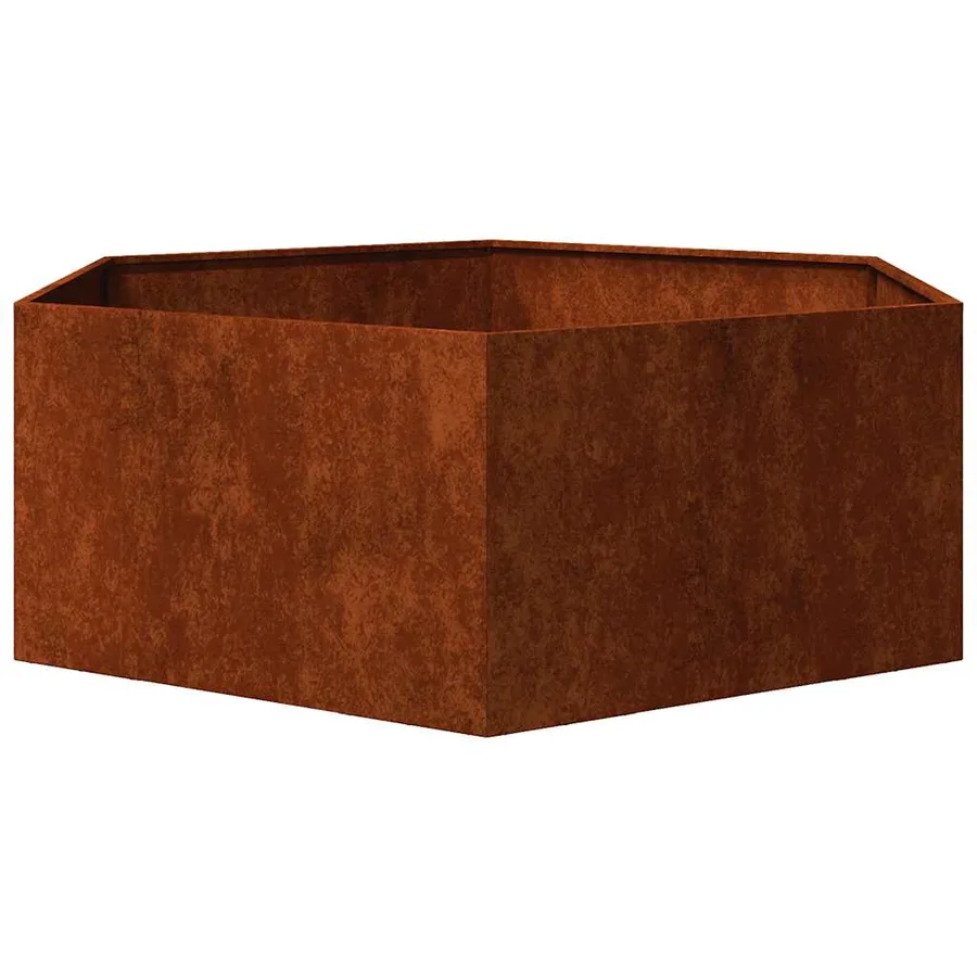 Jardinière Rouillé 138x120x45 cm Acier corten - 6