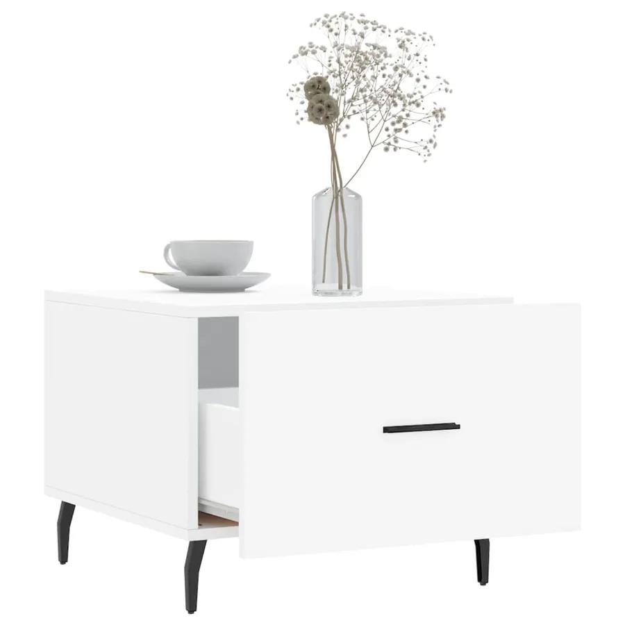 Tables basses 2 pcs blanc 50x50x40 cm bois d'ingénierie - 4