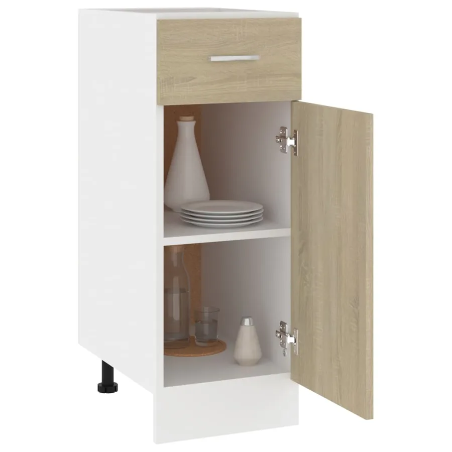 Armoire à tiroirs inférieure "Lyon" Chêne Sonoma 30 x 46 x 81,5 cm Bois d'ingénierie - 4