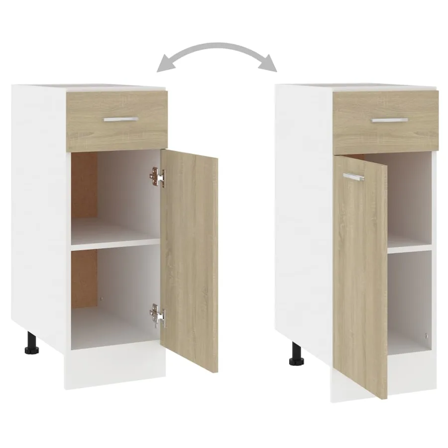 Armoire à tiroirs inférieure "Lyon" Chêne Sonoma 30 x 46 x 81,5 cm Bois d'ingénierie - 6