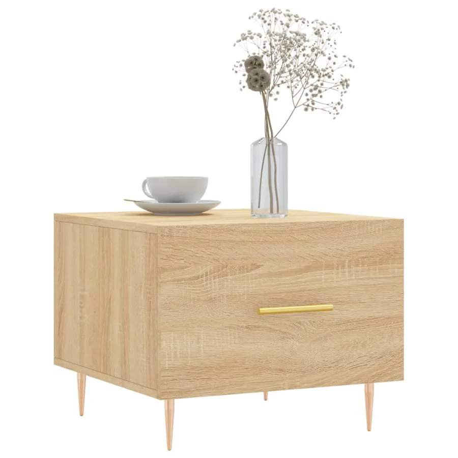Table basse Chêne sonoma 50x50x40 cm Bois d'ingénierie - 3