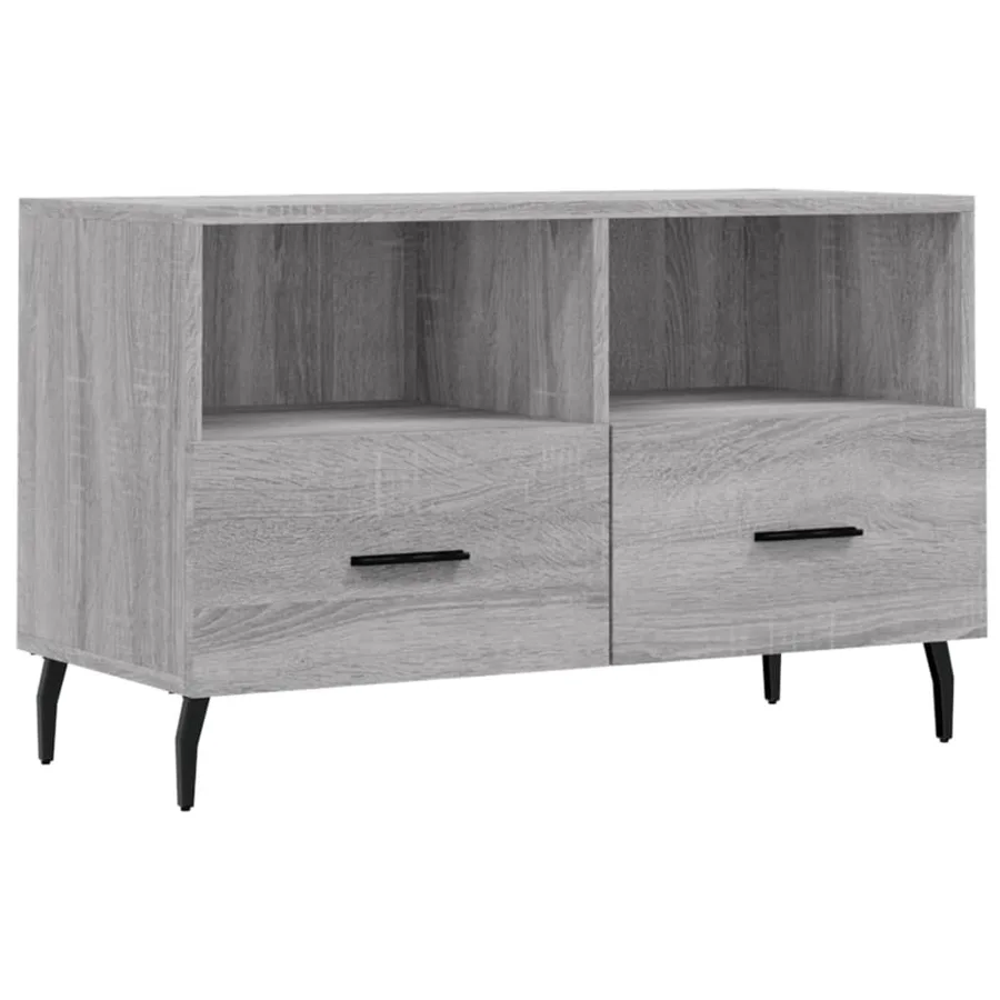 Meuble TV Sonoma gris 80x36x50 cm Bois d'ingénierie - 2