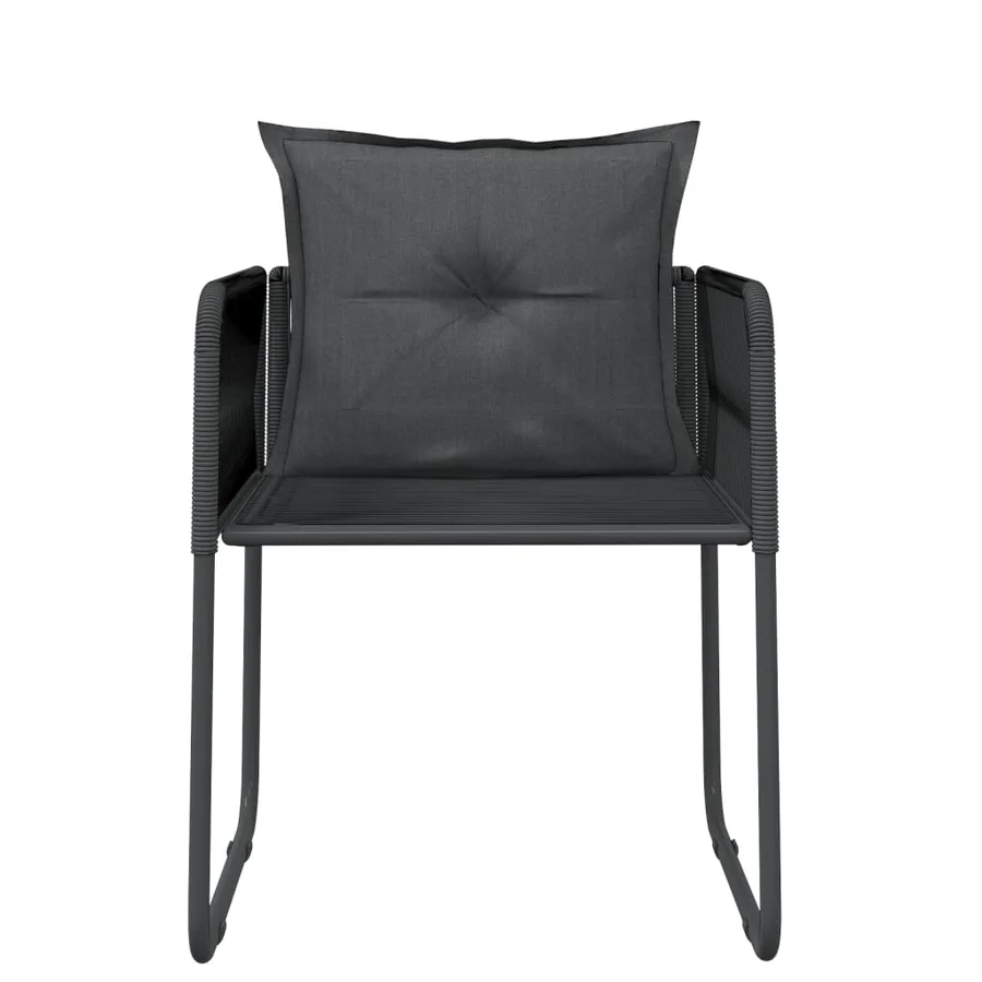 Ensemble à manger de jardin 7 pcs Noir - 6
