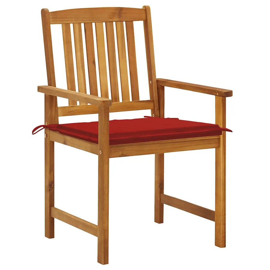 Chaises de jardin avec coussins lot de 8 Bois d'acacia solide - 2