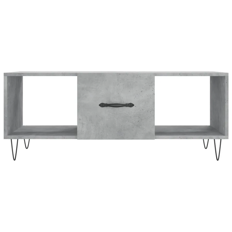 Table basse gris béton 102x50x40 cm bois d'ingénierie - 5
