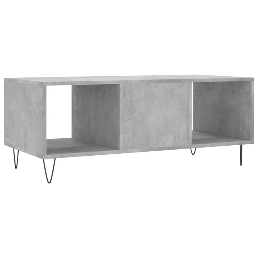 Table basse gris béton 102x50x40 cm bois d'ingénierie - 8