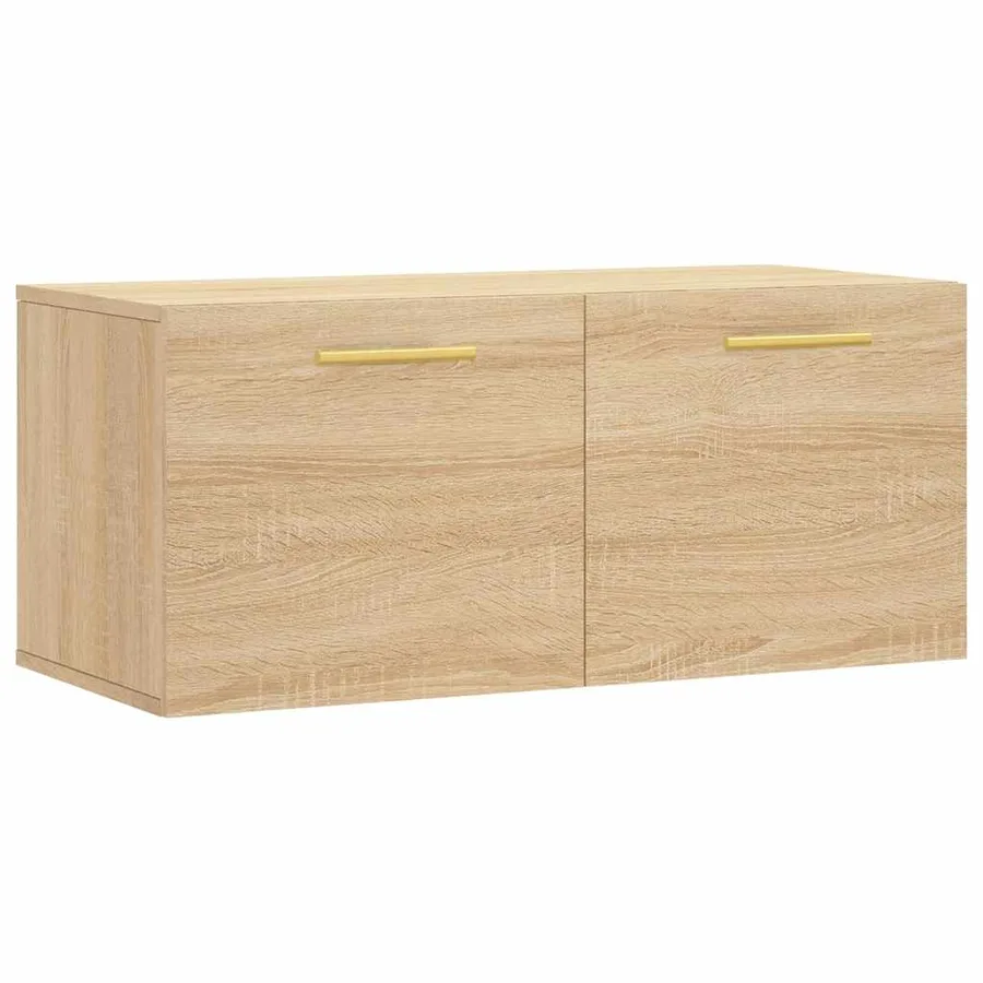 Armoire murale chêne sonoma 80x36,5x35 cm bois d'ingénierie - 2