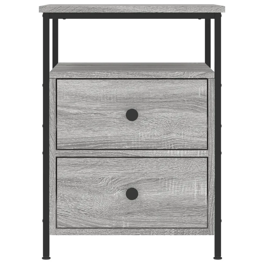 Table de chevet sonoma gris 44x45x60 cm bois d'ingénierie - 3