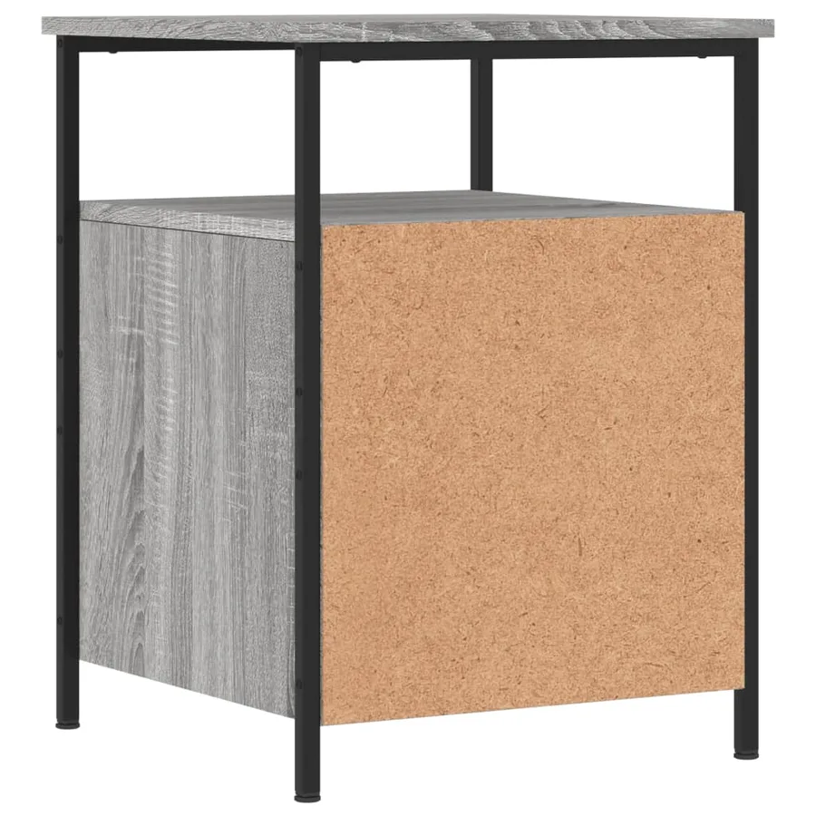 Table de chevet sonoma gris 44x45x60 cm bois d'ingénierie - 5