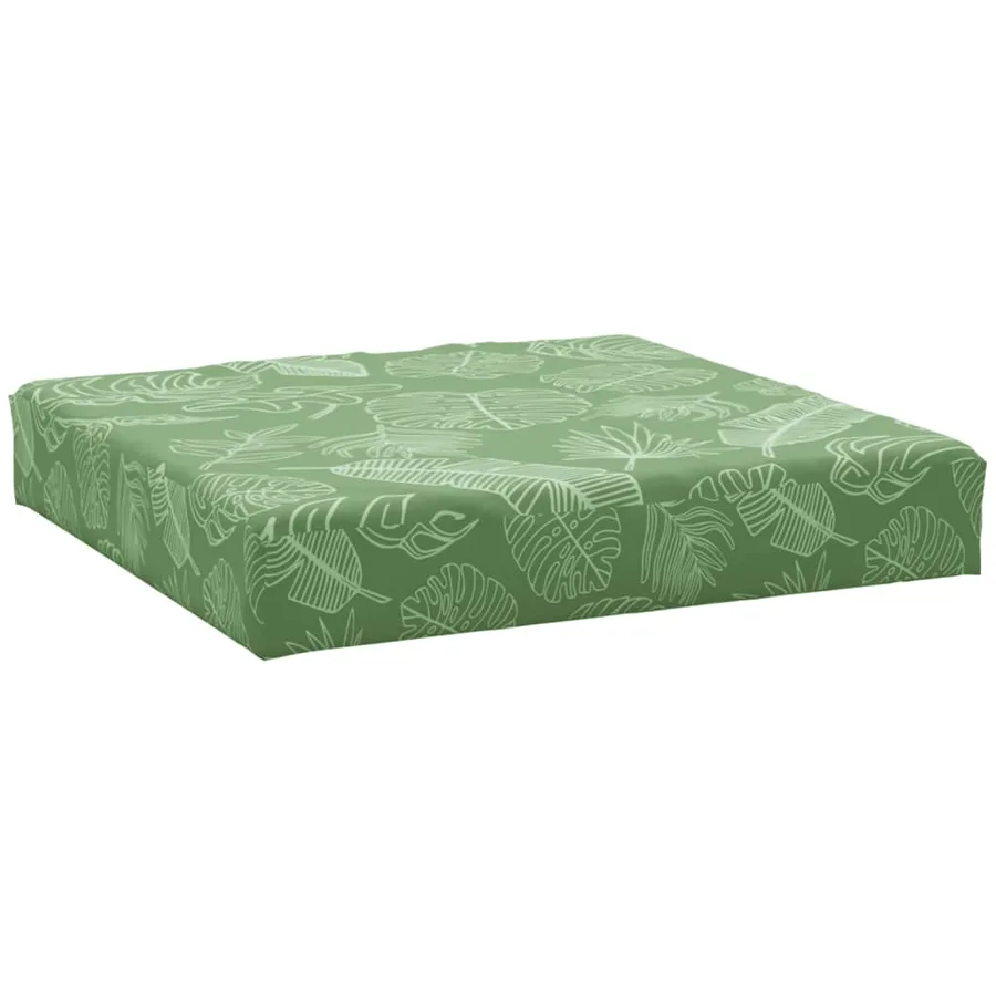 Coussin de palette à motif de feuilles 60x60x8 cm tissu - 2