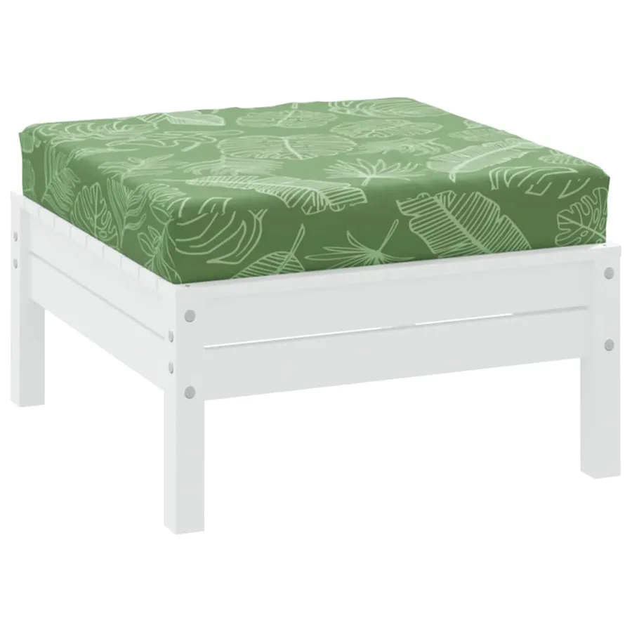 Coussin de palette à motif de feuilles 60x60x8 cm tissu - 3