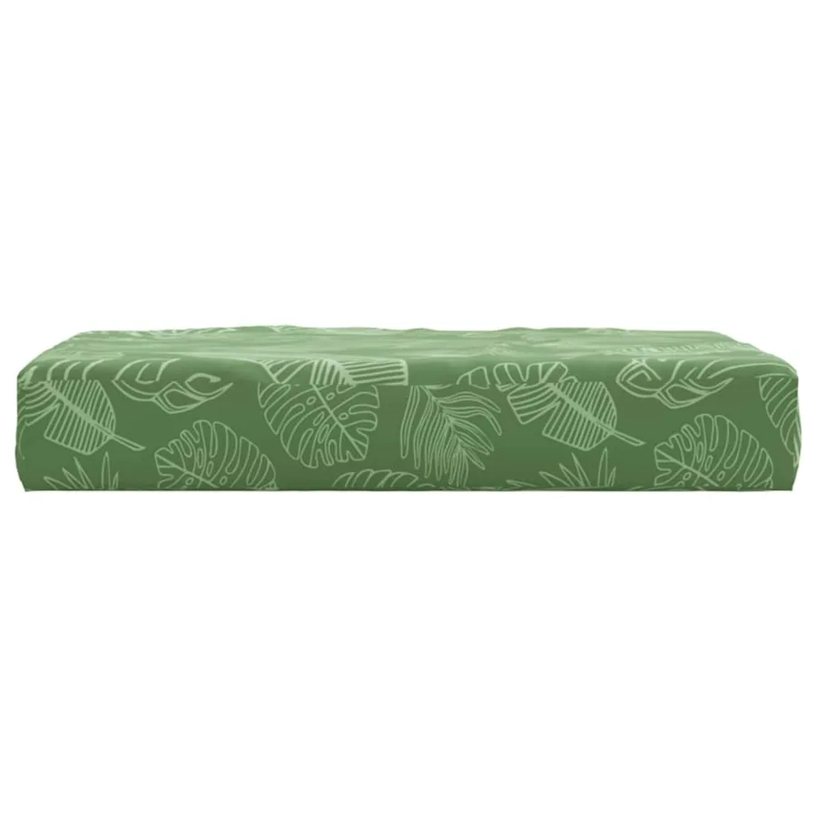 Coussin de palette à motif de feuilles 60x60x8 cm tissu - 4