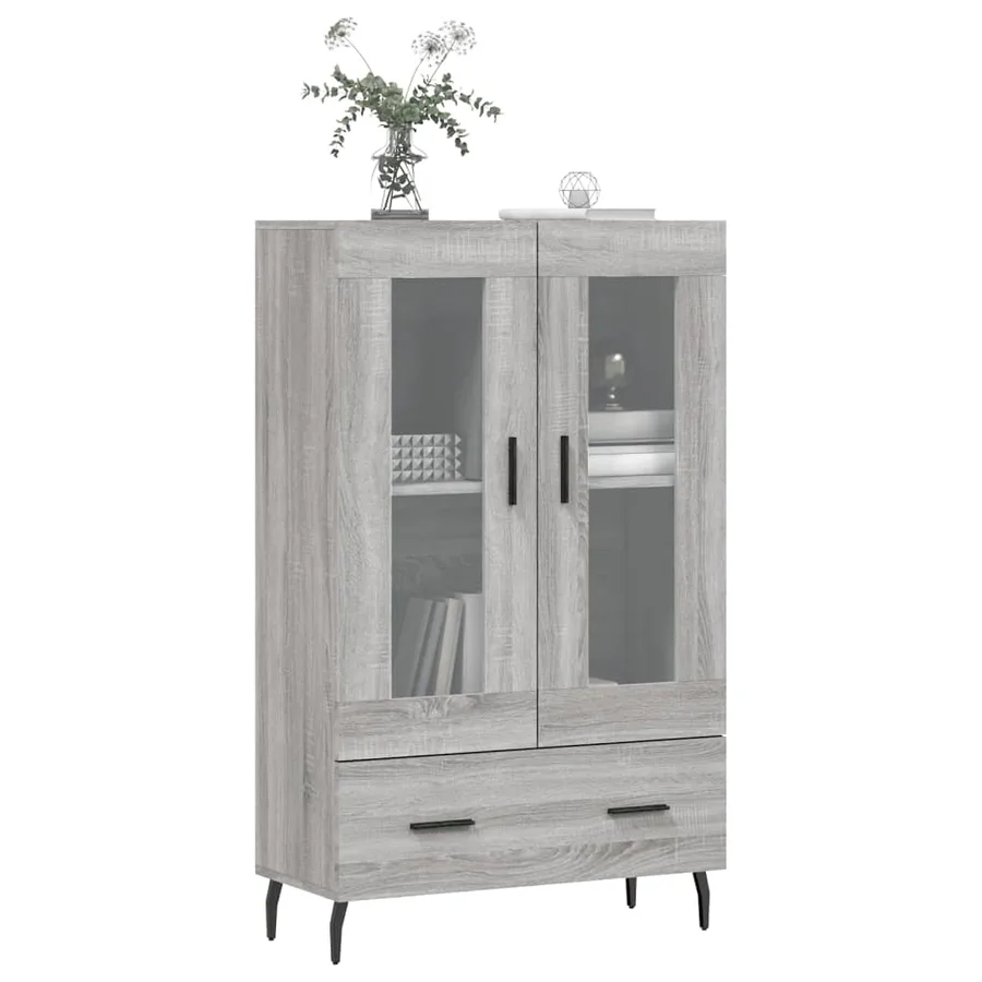 Buffet haut sonoma gris 69,5x31x115 cm bois d'ingénierie - 3