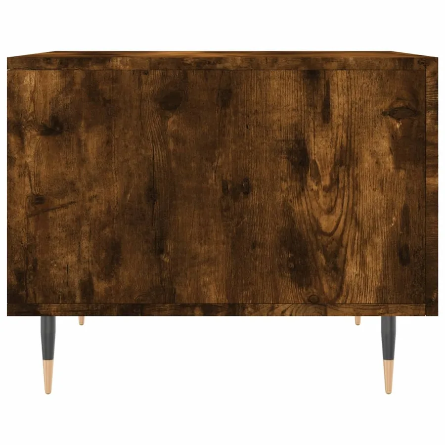 Table basse Chêne fumé 50x50x40 cm Bois d'ingénierie - 7