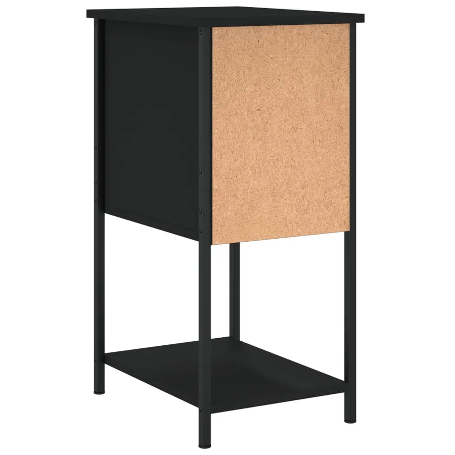 Tables de chevet 2 pcs noir 32x42x70 cm bois d'ingénierie - 9